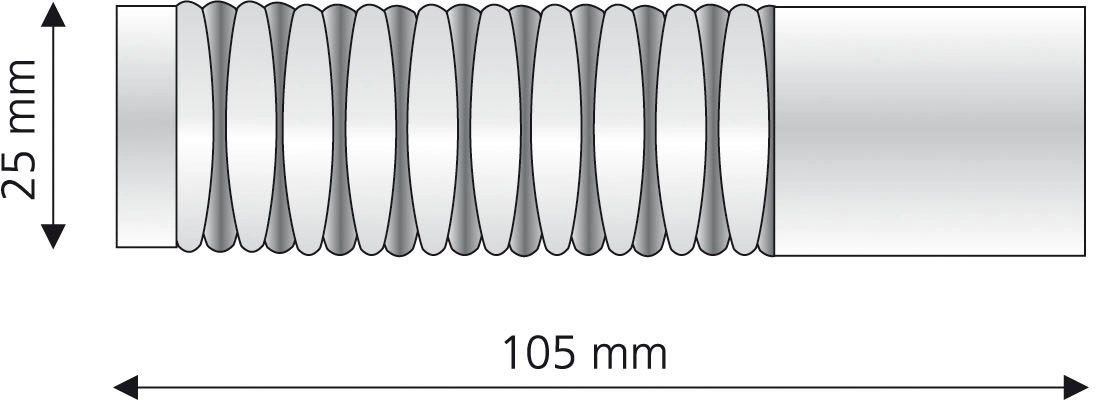 Endstück 20mm edelstahl-optik