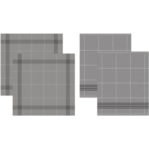 DDDDD Geschirrtuch »Morvan«, (Set, 4-tlg., Combi-Set: bestehend aus 2x Küchentuch + 2x Geschirrtuch)