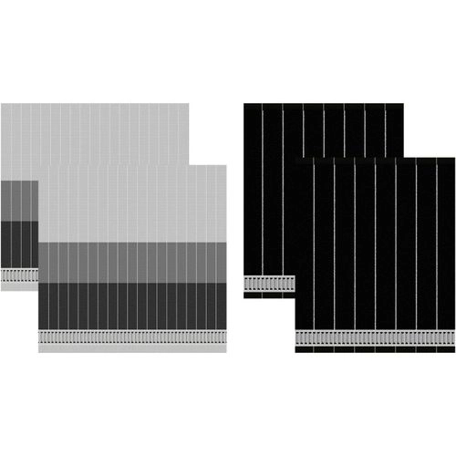 DDDDD Geschirrtuch »Jules«, (Set, 4-tlg., Combi-Set: bestehend aus 2x Küchentuch + 2x Geschirrtuch)