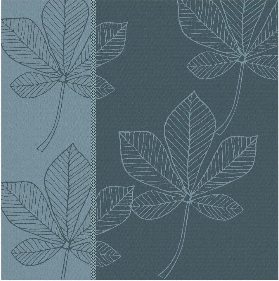 DDDDD Geschirrtuch »Leaves«, (Set, 4-tlg., Combi-Set: bestehend aus 2x Küchentuch + 2x Geschirrtuch)