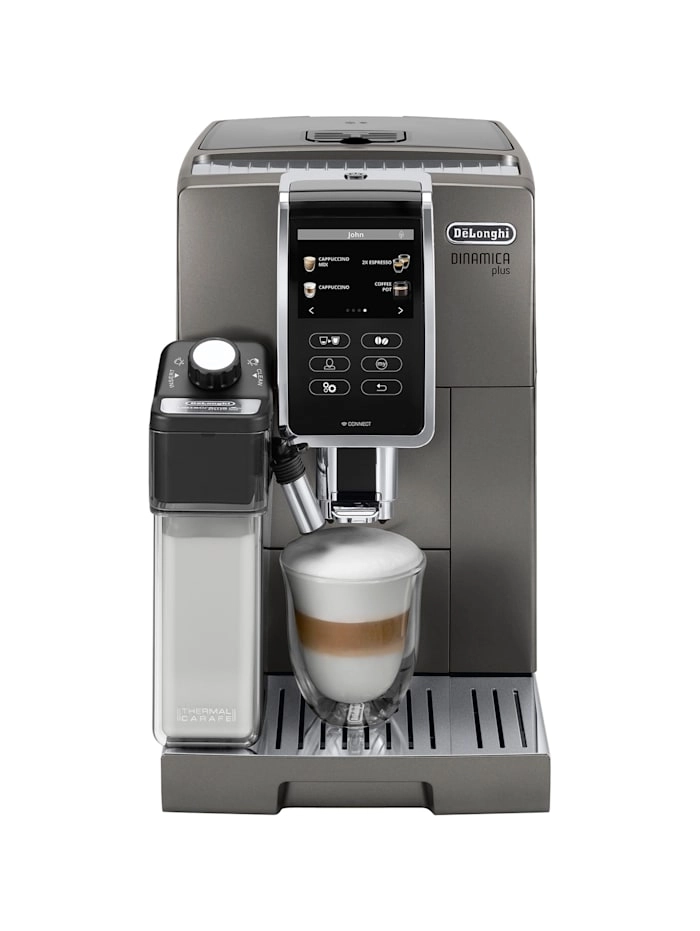 De'Longhi Dinamica Plus ECAM370.95.T|Automatische Kaffeemaschine mit Cappuccinatore|19 bar|Titan