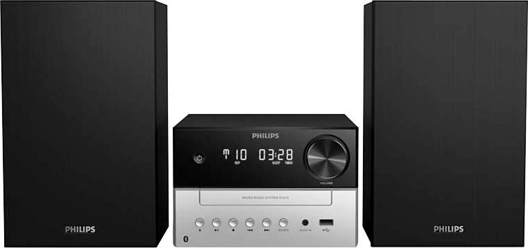 Philips TAM3205|Heim-Audio-Mikrosystem|Schwarz|Silber|18 W|FM|Analog