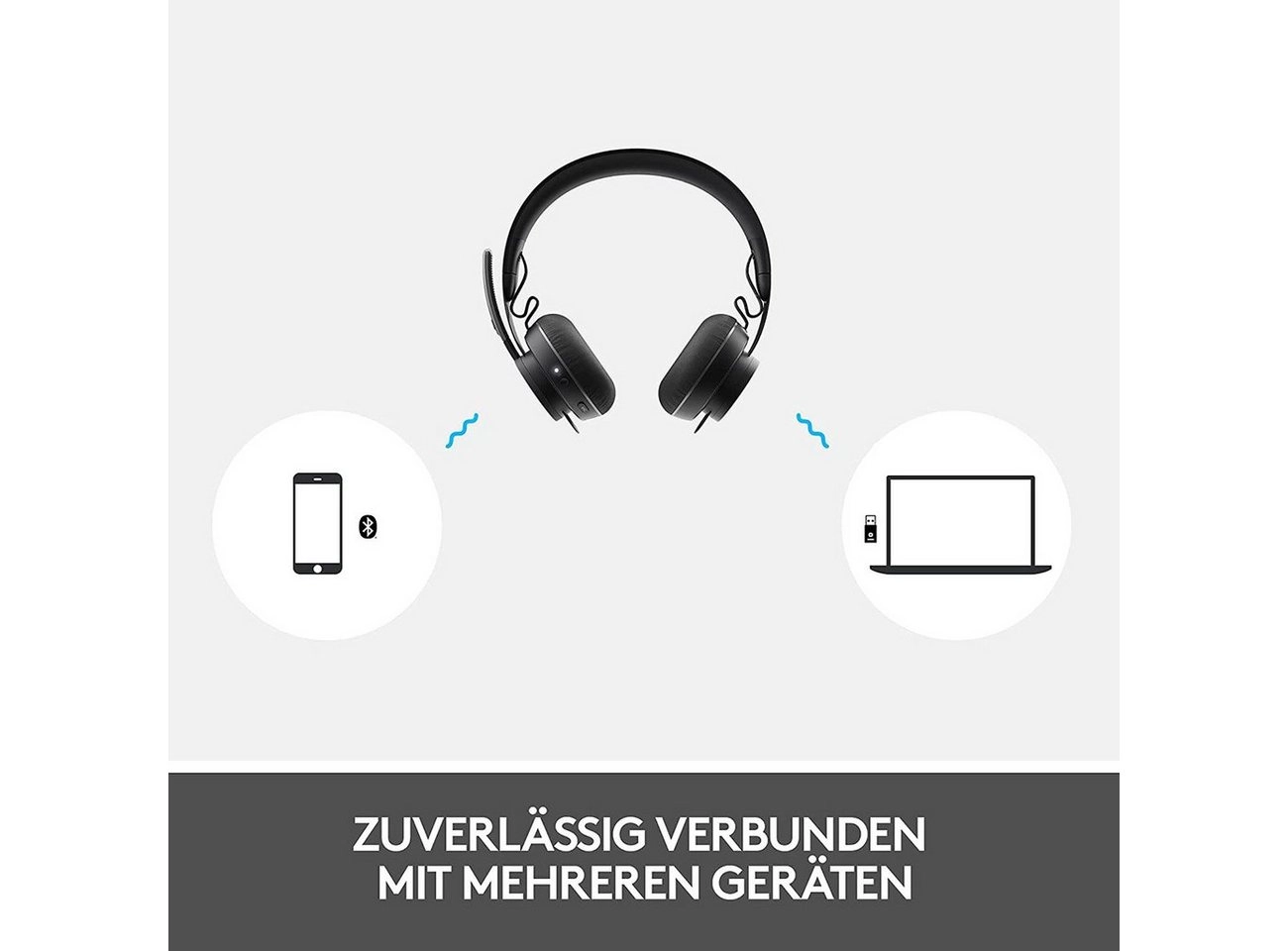 Logitech Zone 900|Headset|On-Ear|Bluetooth|kabellos|aktive Rauschunterdrückung