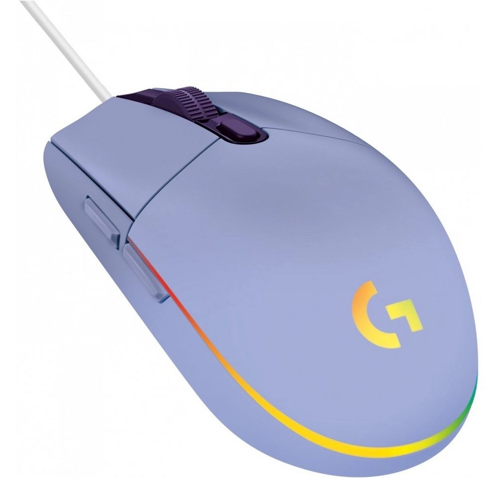 Logitech Gaming Mouse G203 LIGHTSYNC|Maus|optisch|6 Tasten|kabelgebunden|USB|fliederfarben