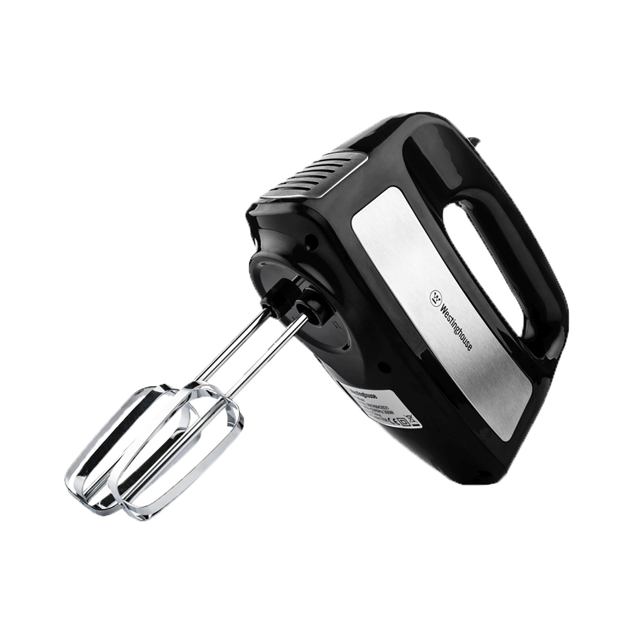 Westinghouse WKHM42831 | Handmixer | 300 Watt | 6 Geschwindigkeitsstufen + Turbofunktion | Auswurftaste | Inklusive Quirl und Knethaken | Schwarz 