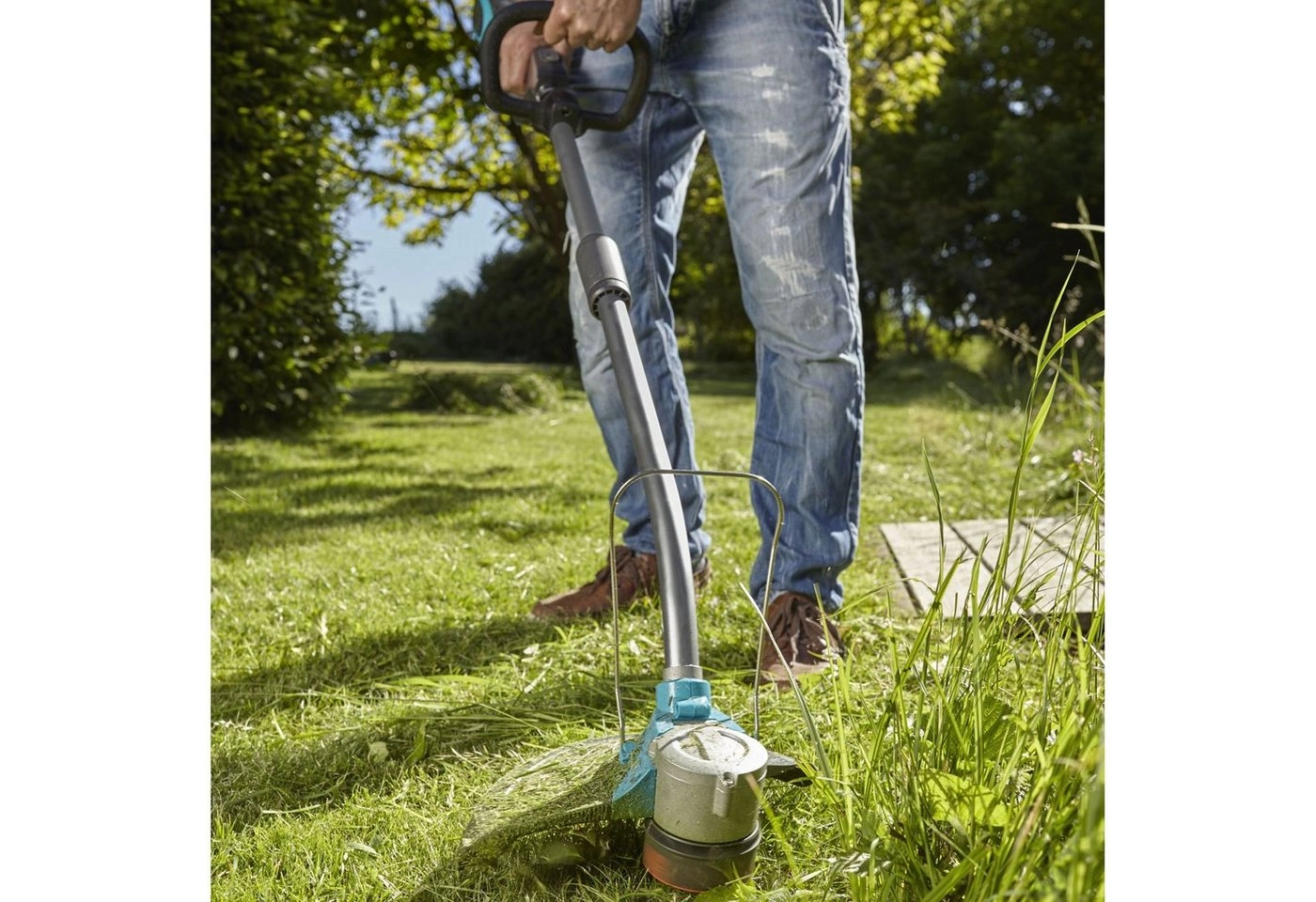 Gardena Akku-Trimmer PowerCut Li-40/30 | Rasentrimmer | Akku-Technologie | PowerPlus Motor | Teilbarer Schaft | Fadenverlängerung | 40 Minuten Akkulaufzeit