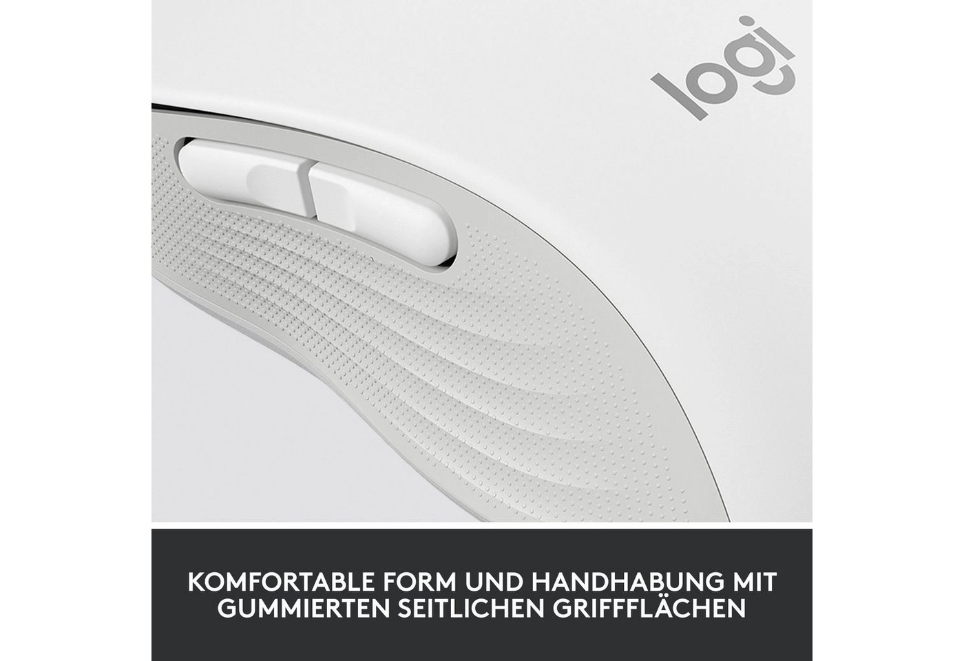 Logitech Signature M650 L | Bluetooth Maus | SmartWheel-Bildlauf | Anpassbare Seitentasten | Bis zu 24 Monate Batterielaufzeit | Kabellose Maus | Weiss