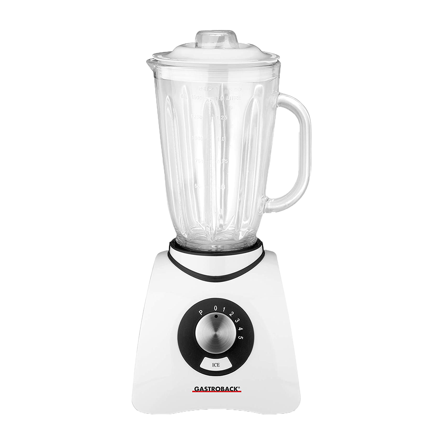 Gastroback Vital Mixer Basic | Standmixer | 600 Watt Leistung | 1,5 Liter Füllmenge | 6-fach Edelstahl-Messer | 5 Geschwindigkeiten | Safety Interlock