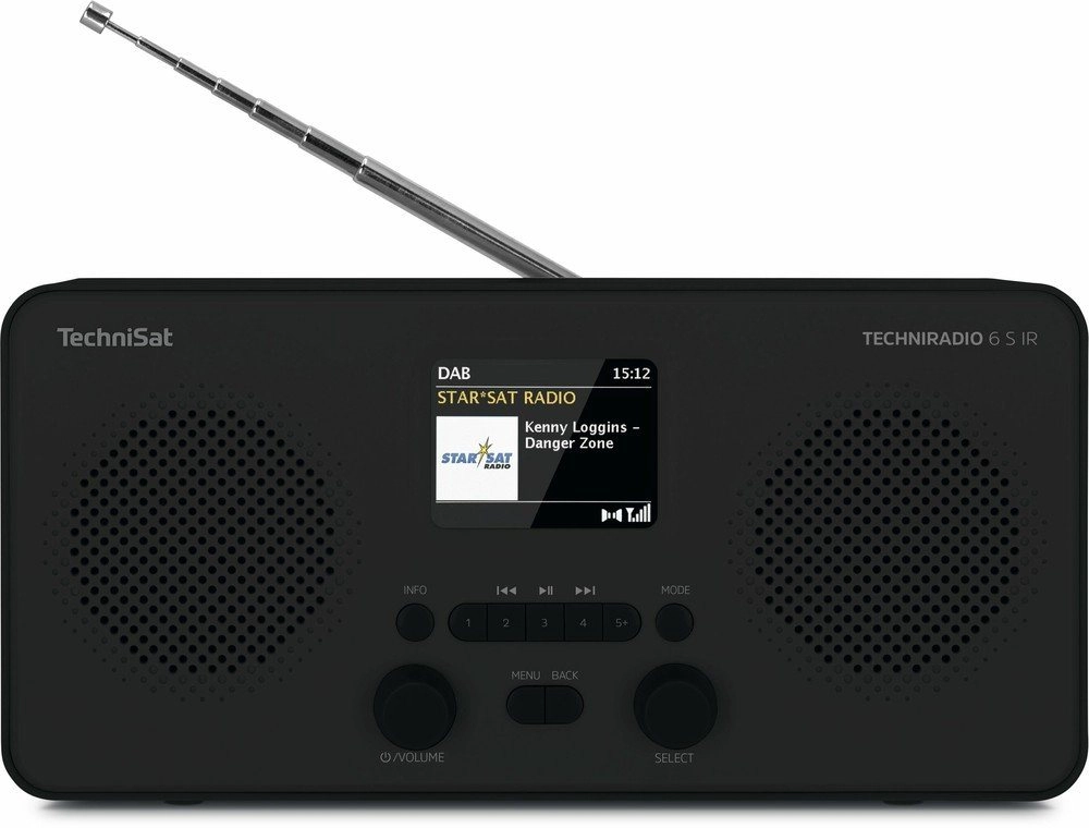 Technisat TechniRadio 6 S IR | Radio | DAB+ Digitalradio | RDS UKW Radio | Uhr- und Datumsanzeige | TFT-Farbdisplay (2,4) | Internetradio via WLAN"