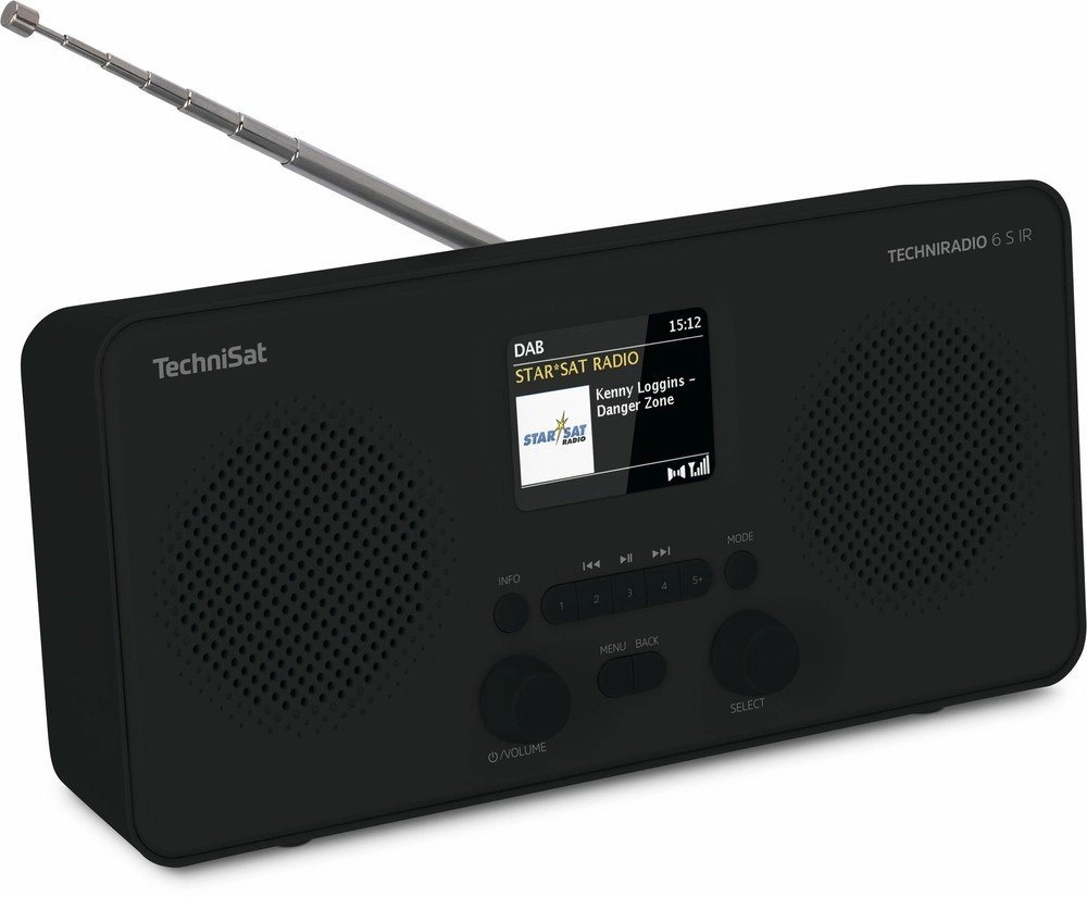 Technisat TechniRadio 6 S IR | Radio | DAB+ Digitalradio | RDS UKW Radio | Uhr- und Datumsanzeige | TFT-Farbdisplay (2,4) | Internetradio via WLAN"
