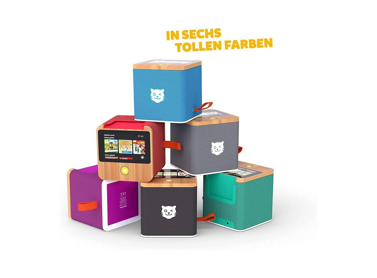 Tiger Media tigerbox TOUCH | Kinder Musikbox | Touchdisplay | Beeindruckender Stereo-Klang | Lautstärkebegrenzung gegen zu lauten Hörkonsum | Rot