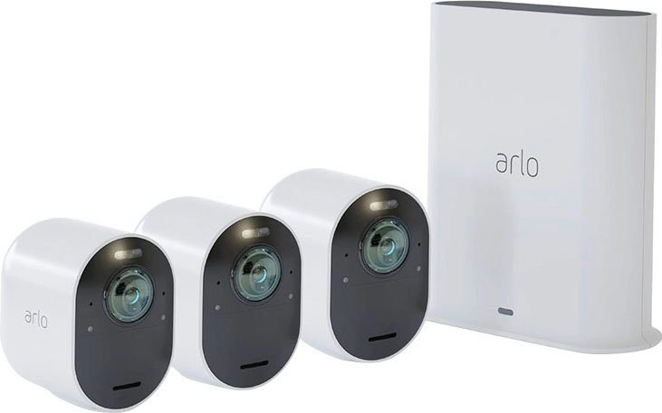 Arlo Ultra 2 System Bundle (3xKamera) | WiFi-Kamera Set | Außenbereich, Innenbereich | Glasklares 4K-HDR-Video | Verbesserte Nachtsicht in Farbe