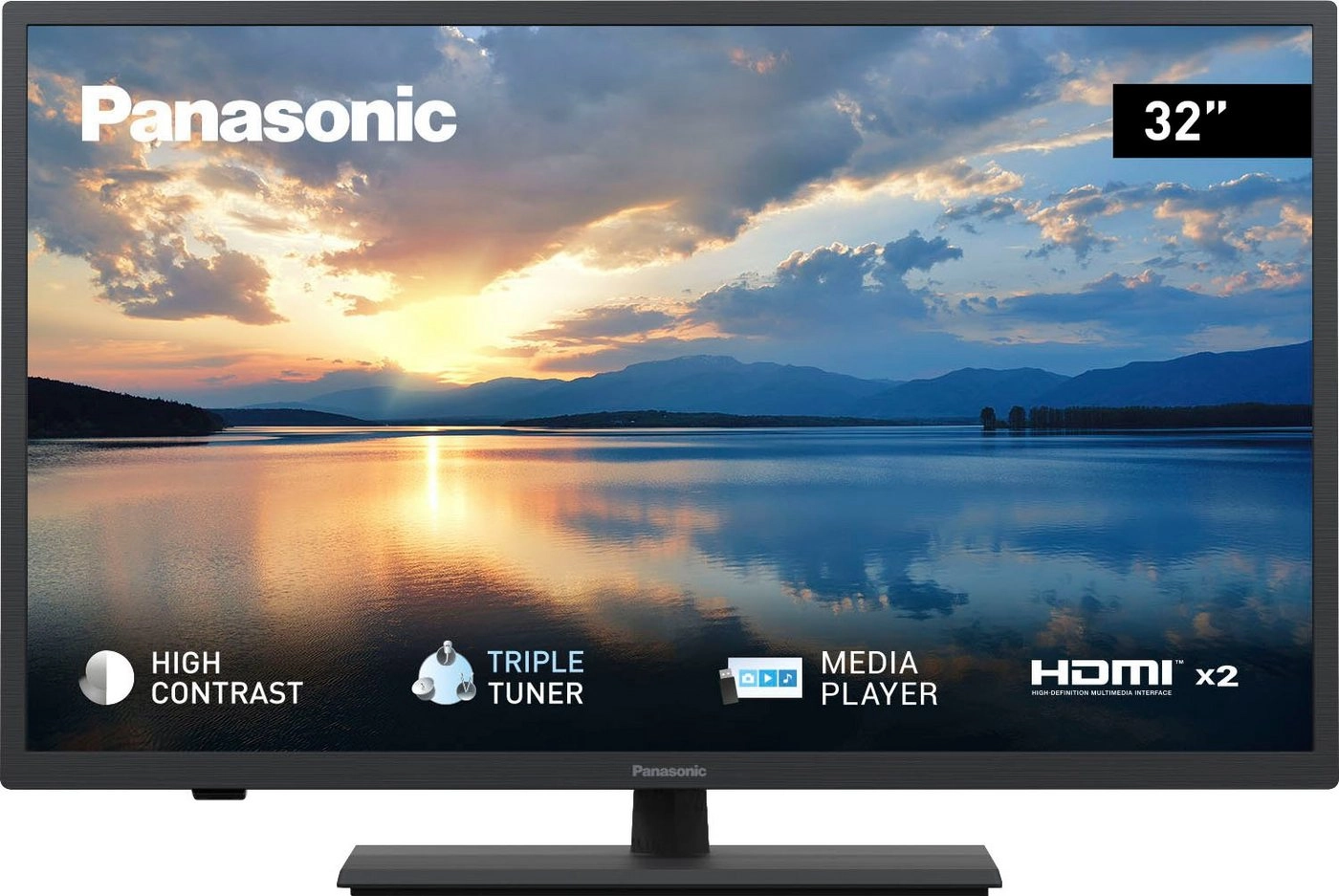 Panasonic TX-32GW324 | Fernseher | 32 Zoll / 80cm | LCD-TV mit LED-Hintergrundbeleuchtung | 1366x768 Pixel | Direct LED | 720p | HD Triple Tuner