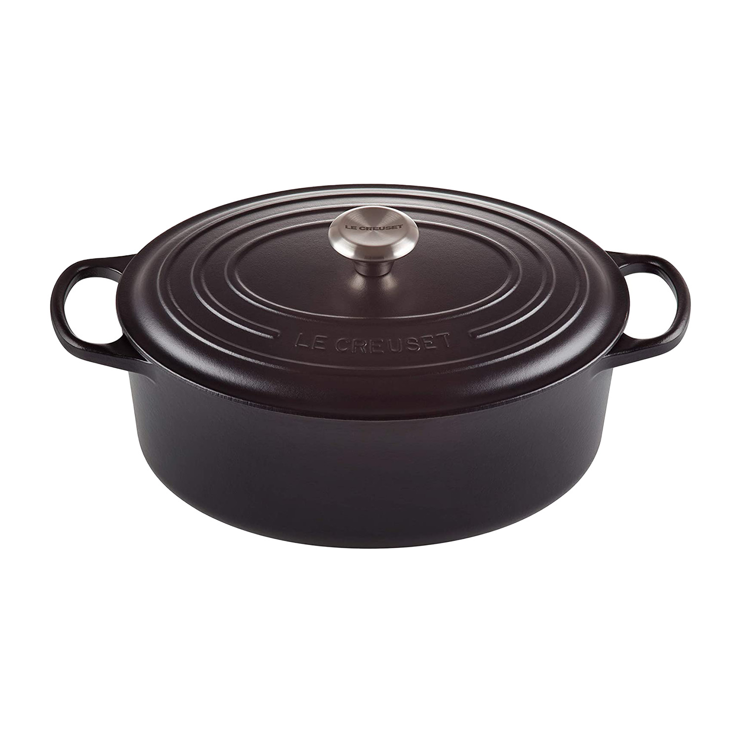  Le Creuset Signature Gusseisen-Bräter mit Deckel Schwarz | hitzebeständiger Deckelknopf (bis 260 °C) | Eisenguss | Spühlmaschinentauglich | Feuerfest | 6.3 L