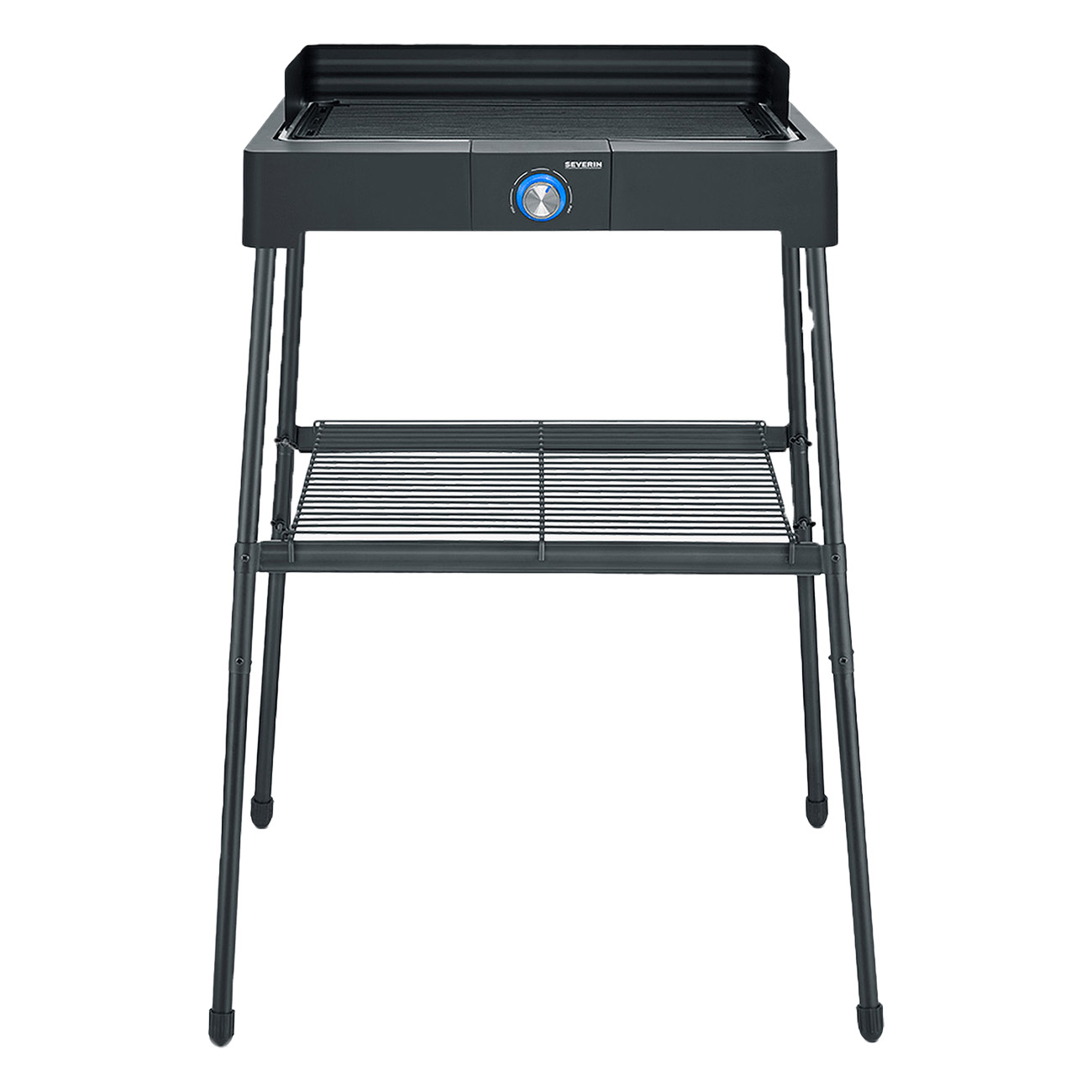 Severin PG 8568 Standgrill | Modularer Aufbau | 2200 Watt | Windschutz | Thermostatgesteuertes Heizelement | Indoor und Outdoor | Easy to Clean | Edelstahl