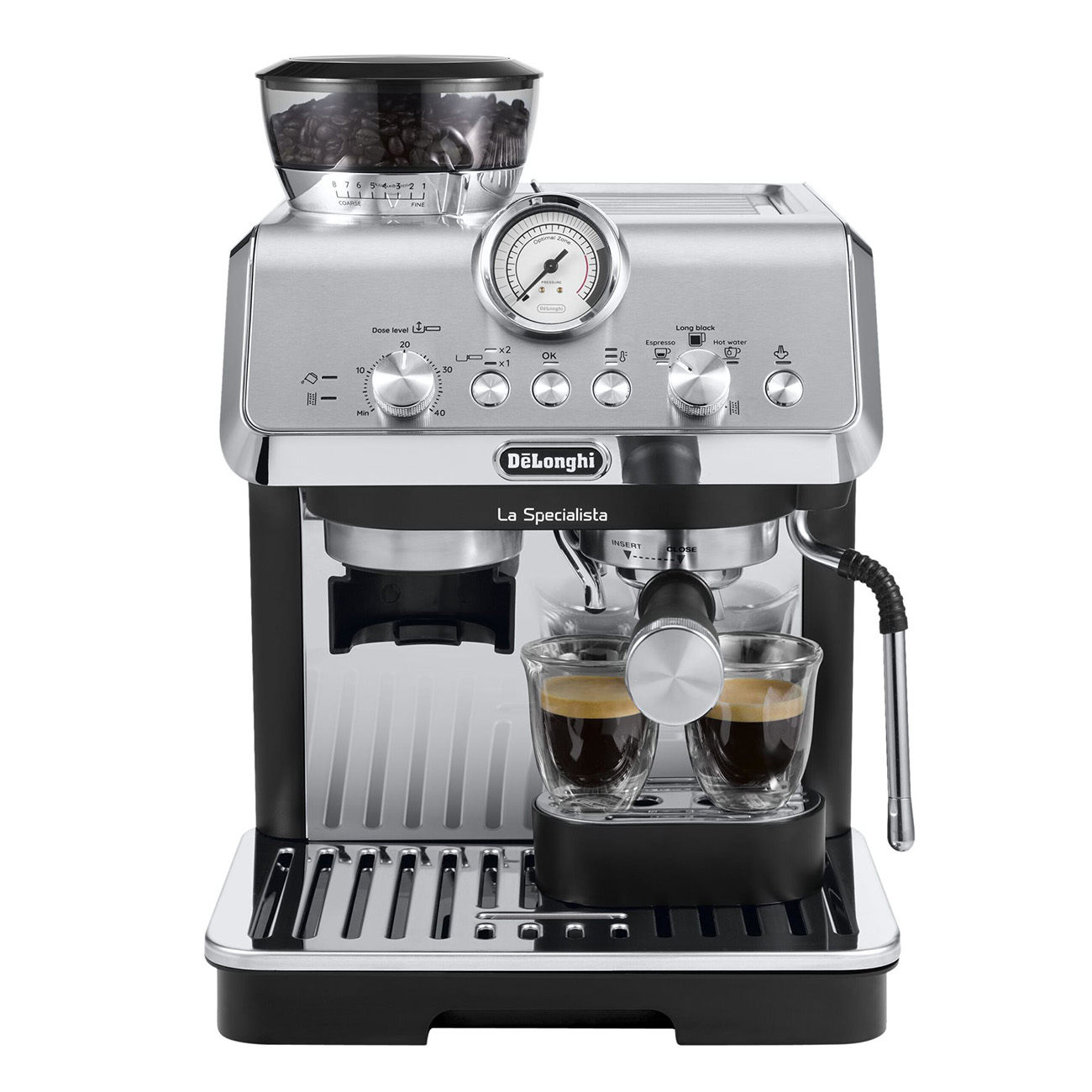 Delonghi EC 9155.MB La Specialista Arte Black Metal | Espressomaschine | Kegelmahlwerk | 8 Mahlgradeinstellungen | 3 Brühtemperaturen | 1300 Watt | 1.5 l