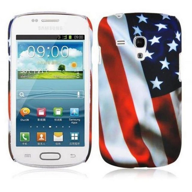 Cadorabo - Hard Cover für > Samsung Galaxy S3 MINI < - Case Cover Schutzhülle Bumper im Design: STARS AND STRIPES
