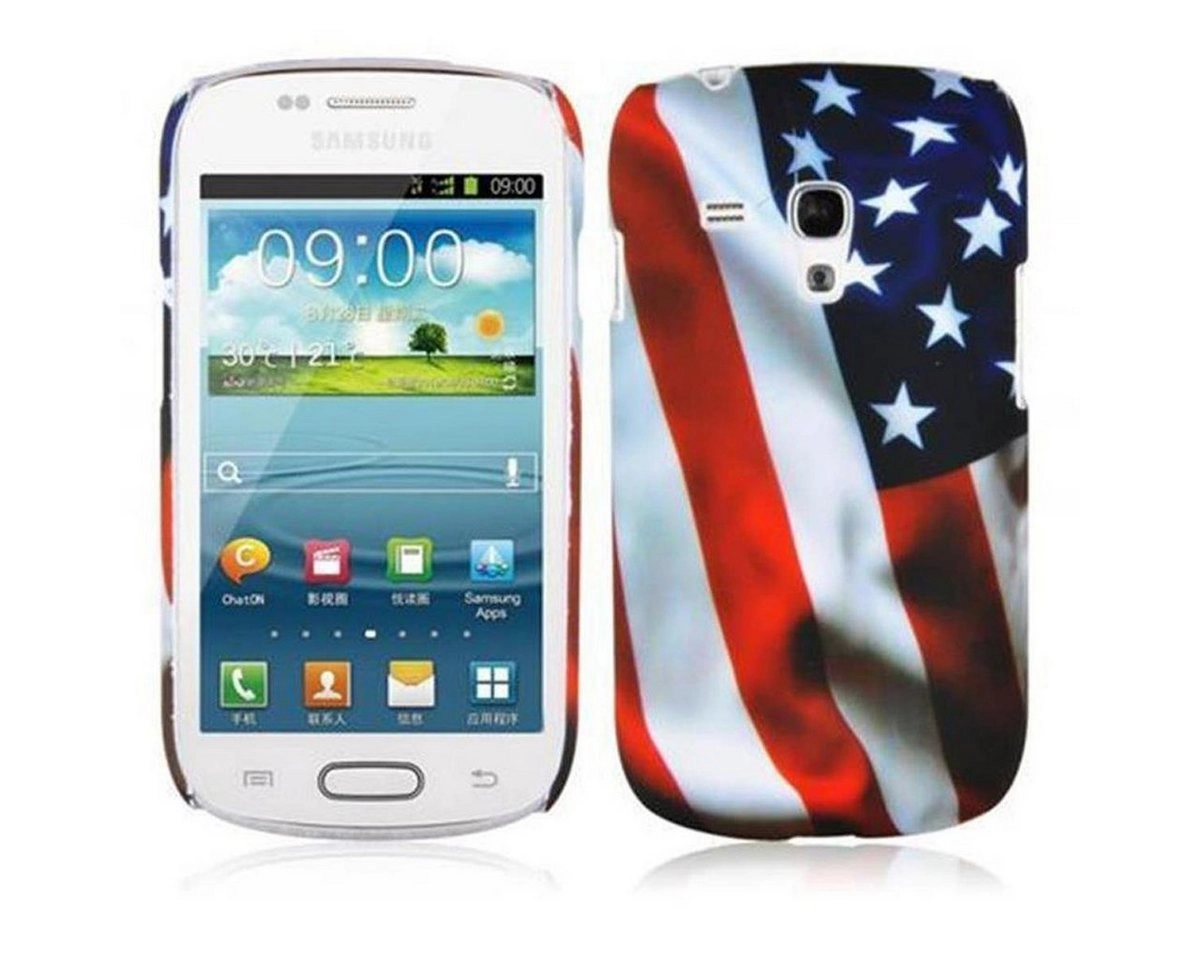 Cadorabo - Hard Cover für > Samsung Galaxy S3 MINI < - Case Cover Schutzhülle Bumper im Design: STARS AND STRIPES