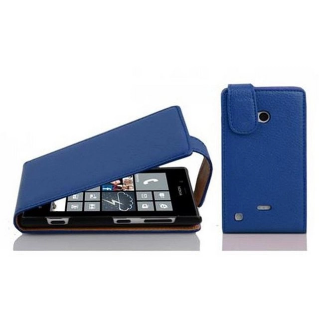 Cadorabo Hülle für Nokia Lumia 720 in KÖNIGS BLAU Handyhülle im Flip Design aus strukturiertem Kunstleder Case Cover Schutzhülle Etui Tasche Book Klapp Style