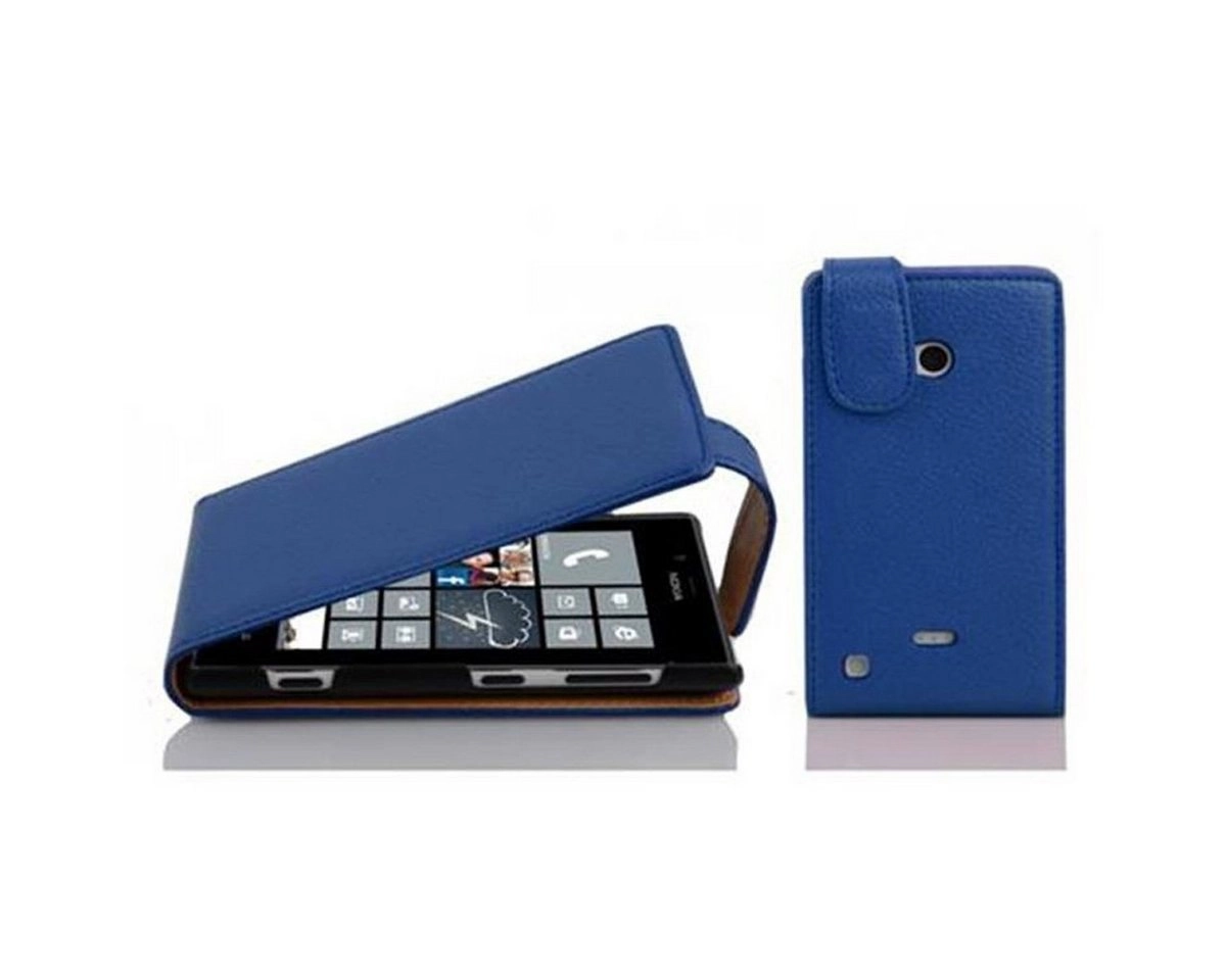 Cadorabo Hülle für Nokia Lumia 720 in KÖNIGS BLAU Handyhülle im Flip Design aus strukturiertem Kunstleder Case Cover Schutzhülle Etui Tasche Book Klapp Style