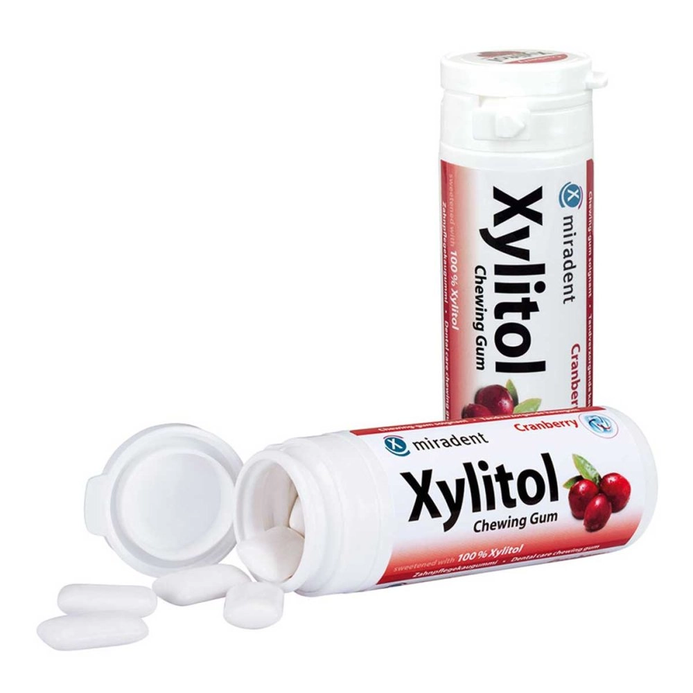 Miradent Zahnpflegekaugummi Xylitol Cranberry