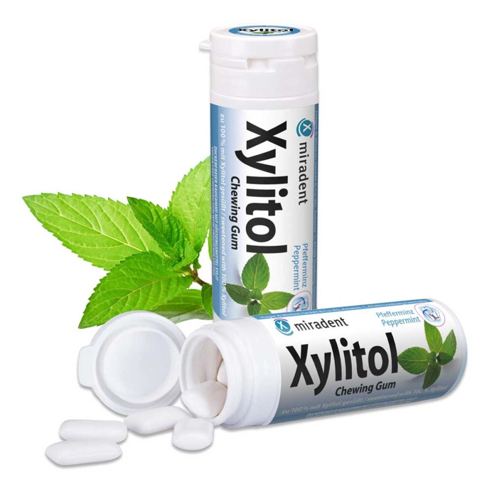 Miradent Zahnpflegekaugummi Xylitol Pfefferminz