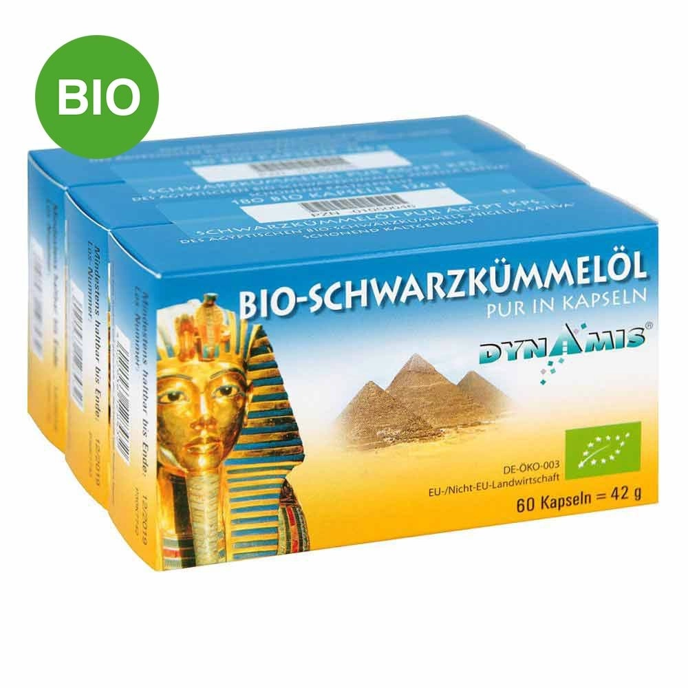 Dynamis Ãgyptisches SchwarzkÃ¼mmelÃ¶l Bio PUR Kapseln