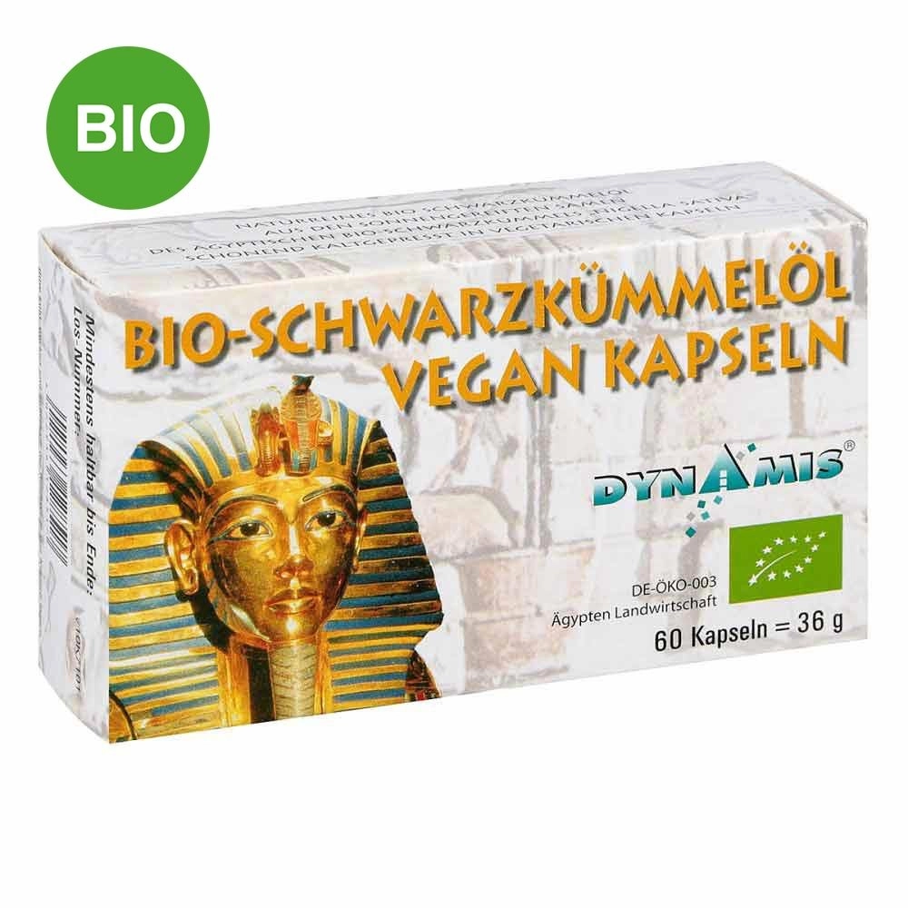 Dynamis Ãgyptisches SchwarzkÃ¼mmelÃ¶l Bio vegan Kapseln