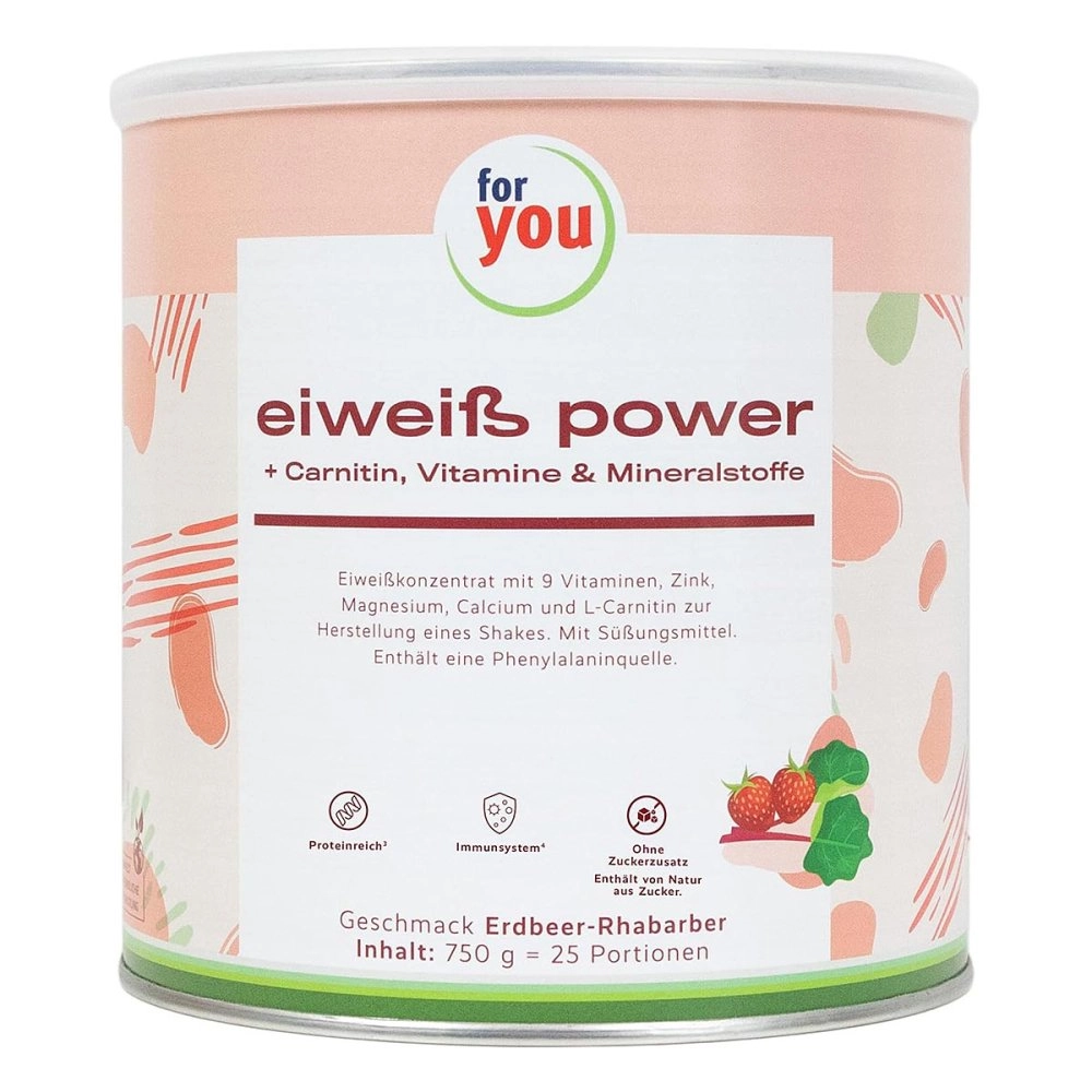 For You Eiweiss Power Erdbeere Rhabarber