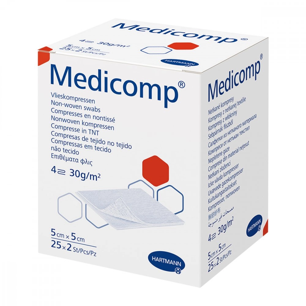 Medicomp Vlieskomp.steril 5x5 cm 4lagig
