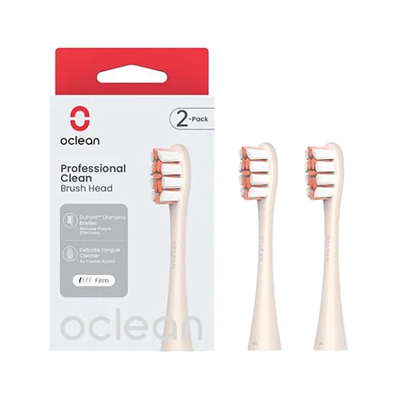 Oclean Professional clean 2 Pack Gold | Zahnbürstenaufsatz | Kompatibel mit allen elektrischen Griffen von Oclean | CE- und FDA-Zulassung