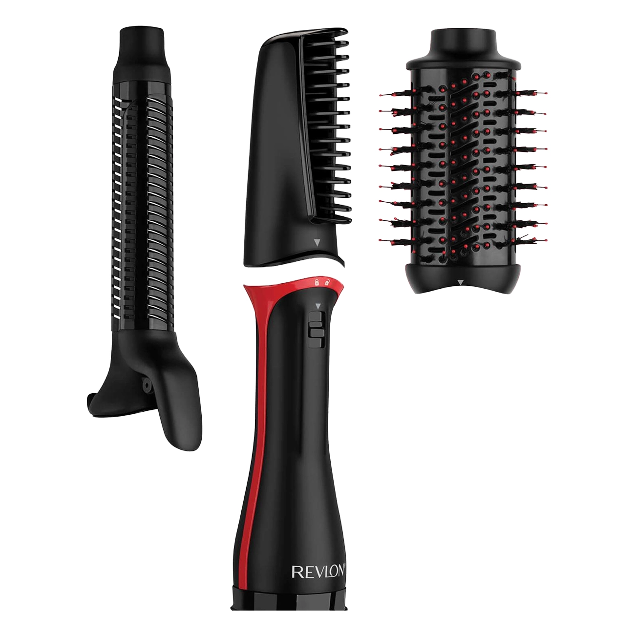 Revlon RVDR5333E Onestep Blow-Dry Multi-Styler schwarz | Multistyler | 3-in-1 | Abnehmbarer Kopf | 4 Temperaturstufen | 820 W | One-Step-Technologie