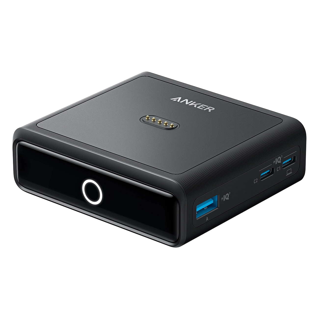 Anker A1902311 schwarz | Ladestation | für Anker Prime Powerbank | 100 Watt Schnellladeleistung | 2x USB-C Anschluss | 1x USB-A Anschluss