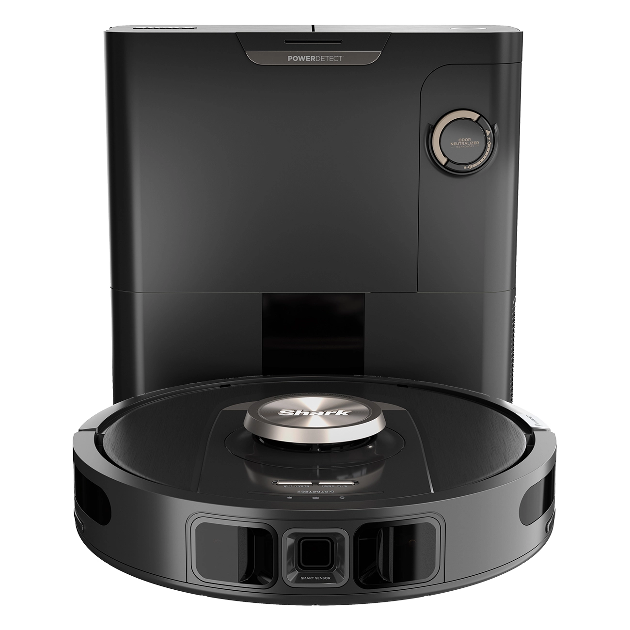 Shark PowerDetect Self-Empty RV2820VEEU schwarz | Saug-/Wischroboter | Anti-Allergene | 1,8l Fassungsvermögen | Teppich & Hartböden | 110 min Laufzeit