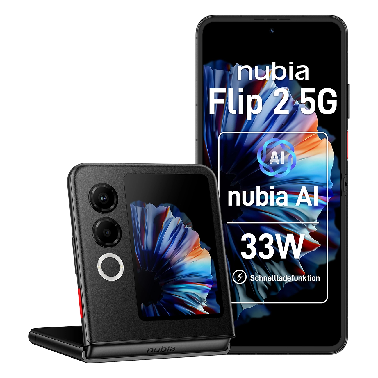 Nubia Flip 2 | Smartphone | 256 GB ROM & 8 GB RAM | 6,9 Zoll FDH+ Display | 50MP Hauptkamera | Akkukapazität: 4325 mAh | AI Funktionen