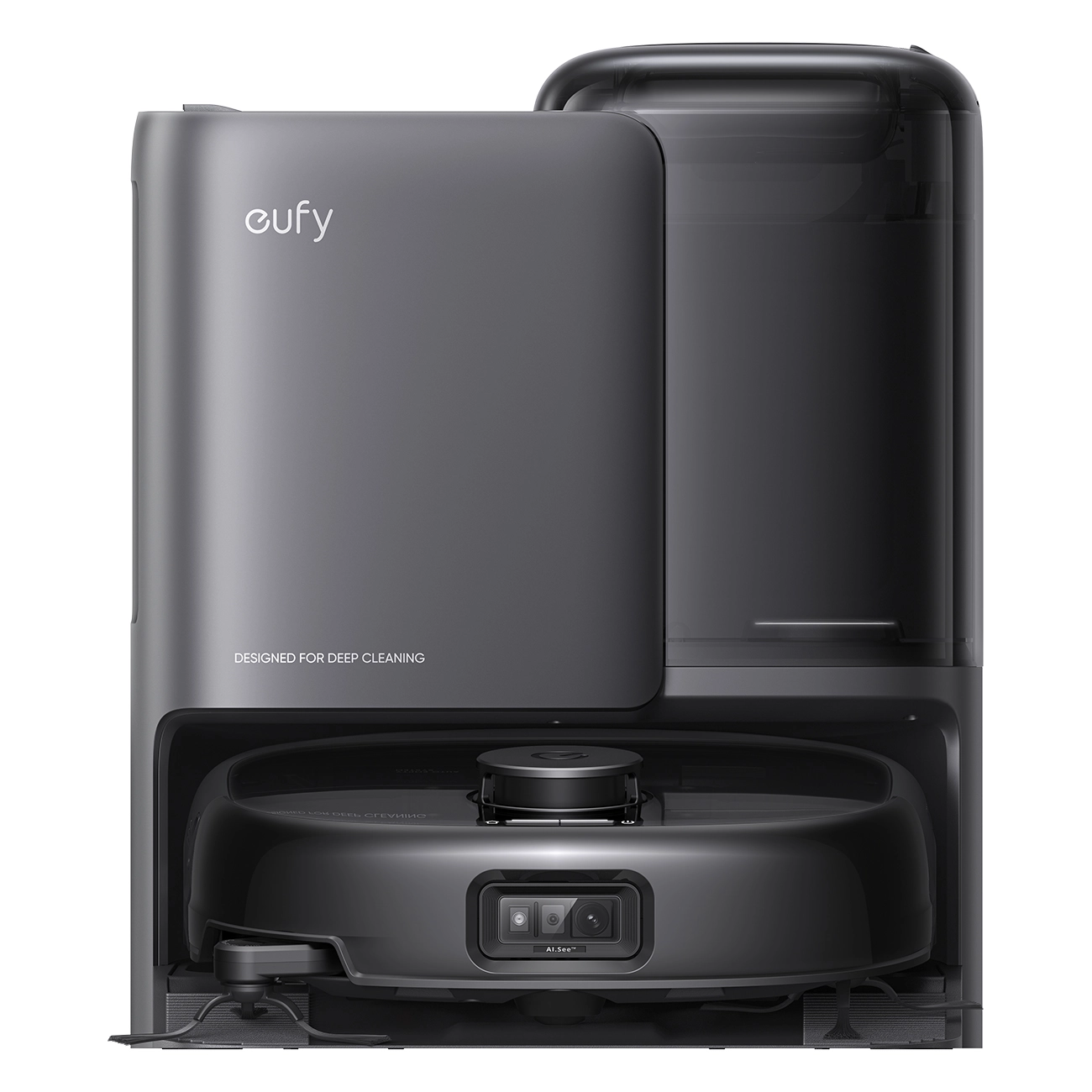 Eufy Robot Vacuum Omni E25 schwarz | Saugroboter | FlexiOne Tiefenreinigung | mit Basisstation | 20000 bar Saugkraft | App-Funktion | kein Verheddern