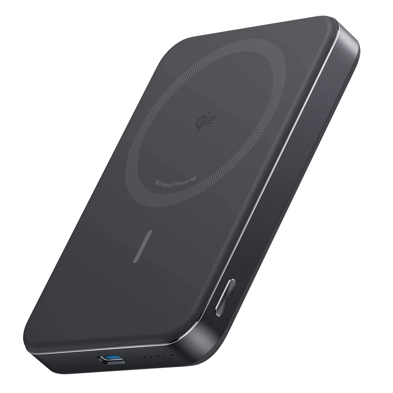 Anker MagGo schwarz | Powerbank | Kabelloses Laden mit 15W | Hocheffiziente Leistungsumwandlung | Ergonomisches Design | ActiveShield 2.0