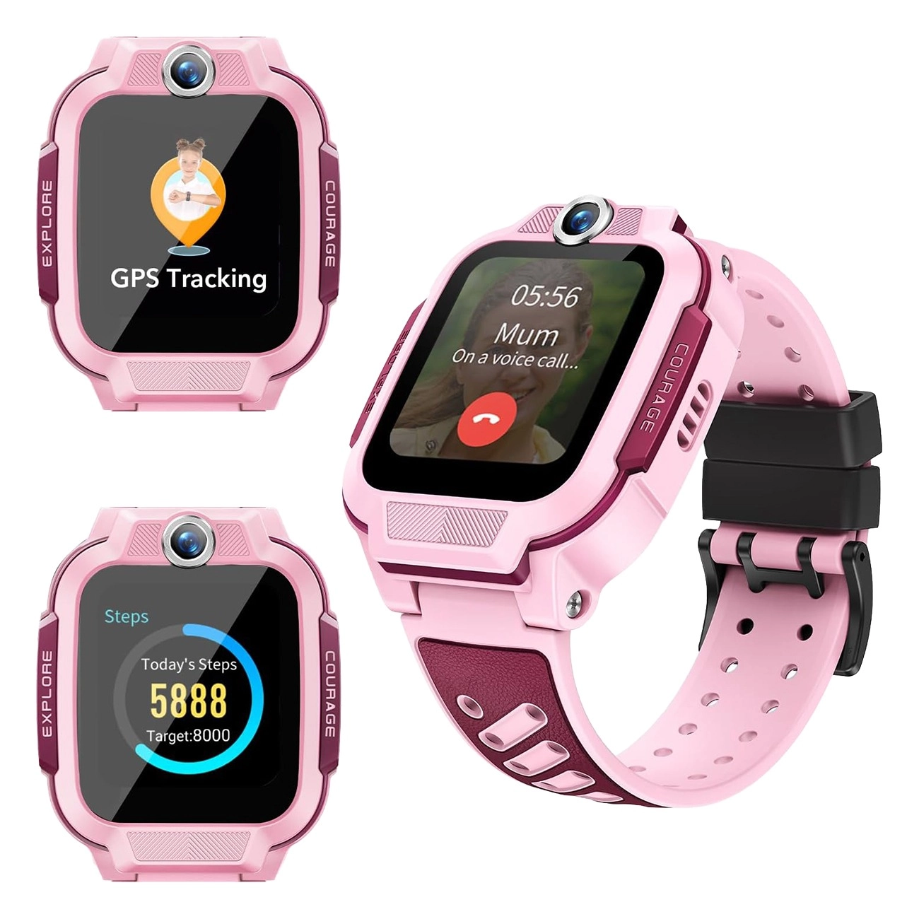 imoo Z3 rosa | Smartwatch für Kinder | Genaue Standortverfolgung | Video & Anruf | Klassenmodus | zum Schwimmen geeignet | Mehr Speicher, mehr Erinnerungen