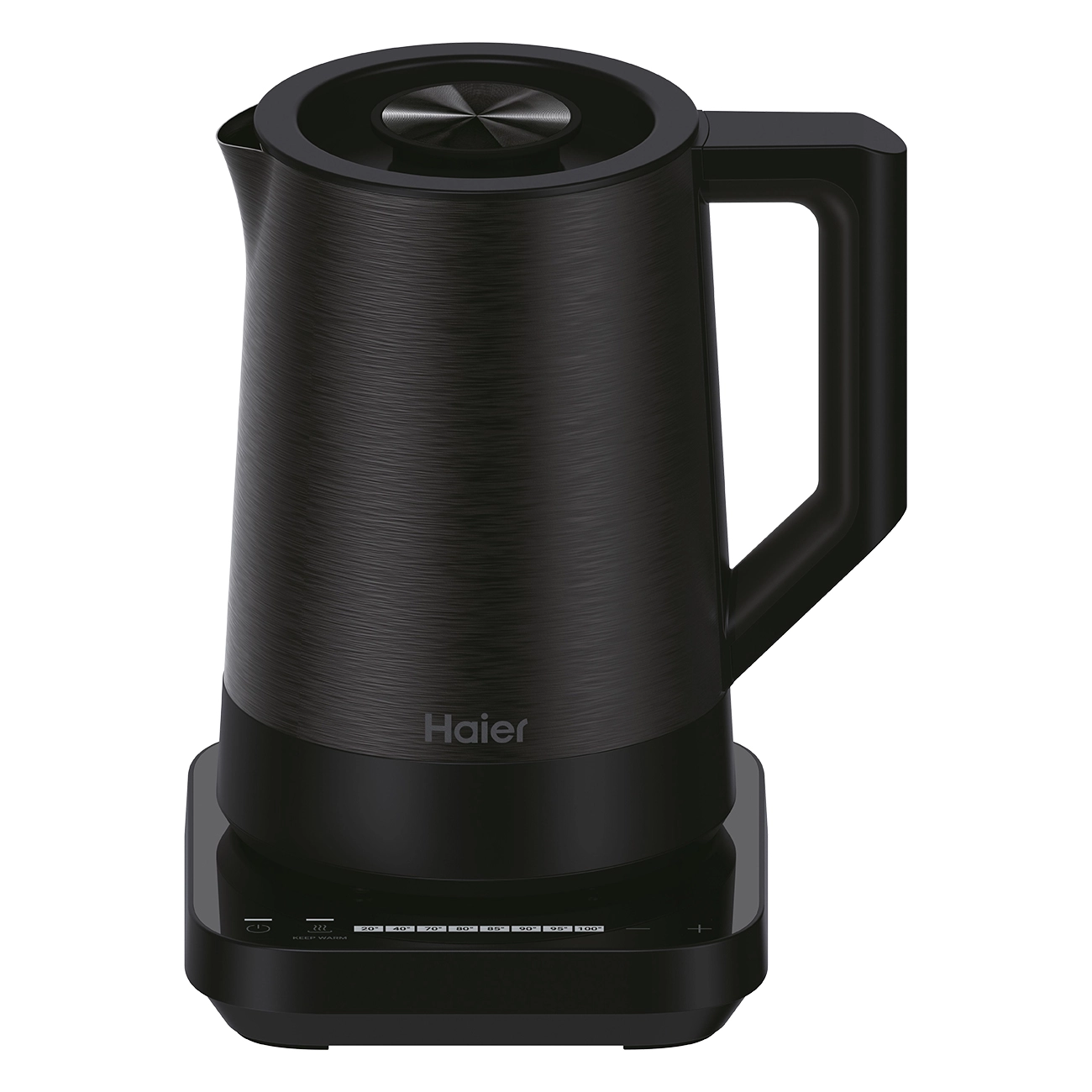 Haier HKE5A 011 schwarz | Wasserkocher | Präzise Temperaturkontrolle | Akustisches Signal | Vielseitige Anwendungsmöglichkeiten | 7 Temperatureinstellungen | Große Öffnung