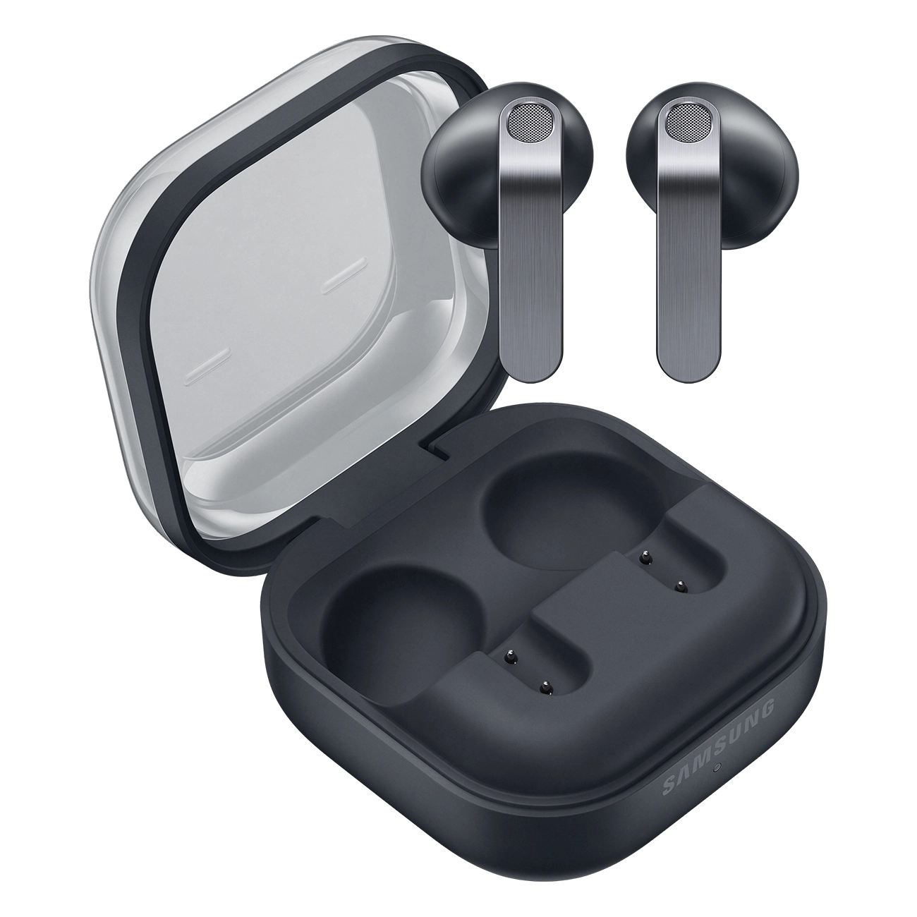 Samsung Galaxy Buds4 schwarz | Kopfhörer | 11-mm Lautsprecher | Adaptive ANC | AI-Assist | bis zu 6 h Wiedergabezeit ohne Nachladen | IP54 Zertifizierung