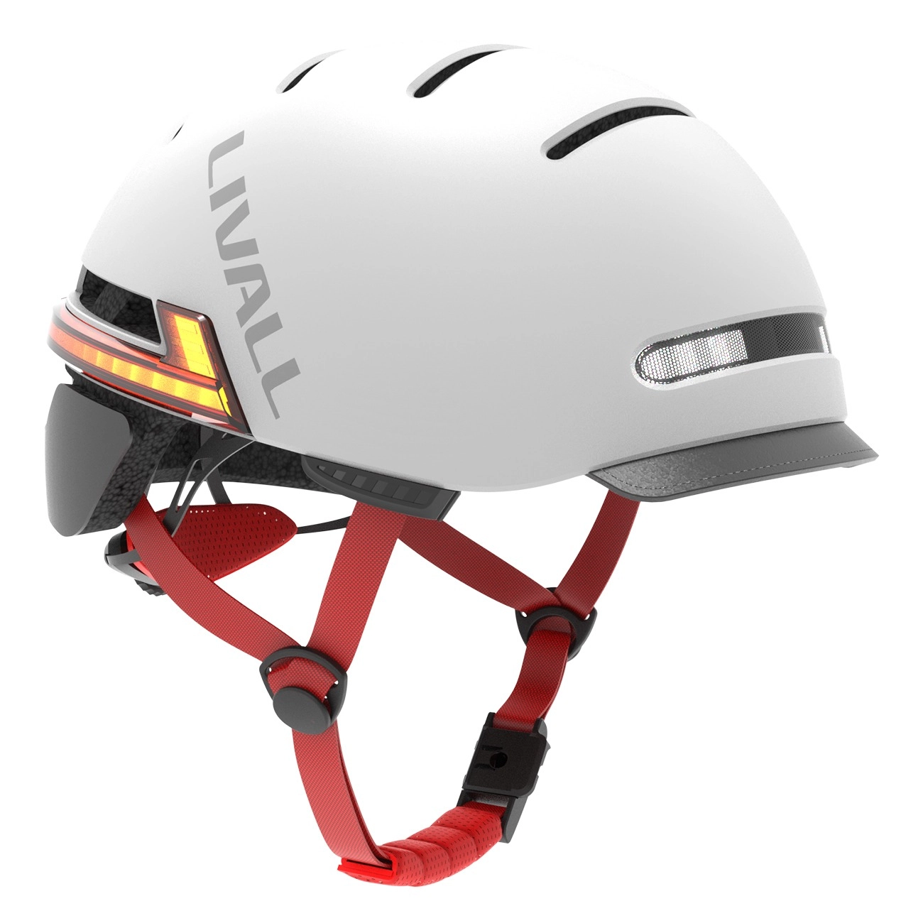 LIVALL BH51M NSO II grau | Fahrradhelm | Größe M | intelligente Warnleuchten | LED-Blinker | SOS-Warnung | Walkie-Talkie | Bremswarnlicht | Anti-Loss-Alarm