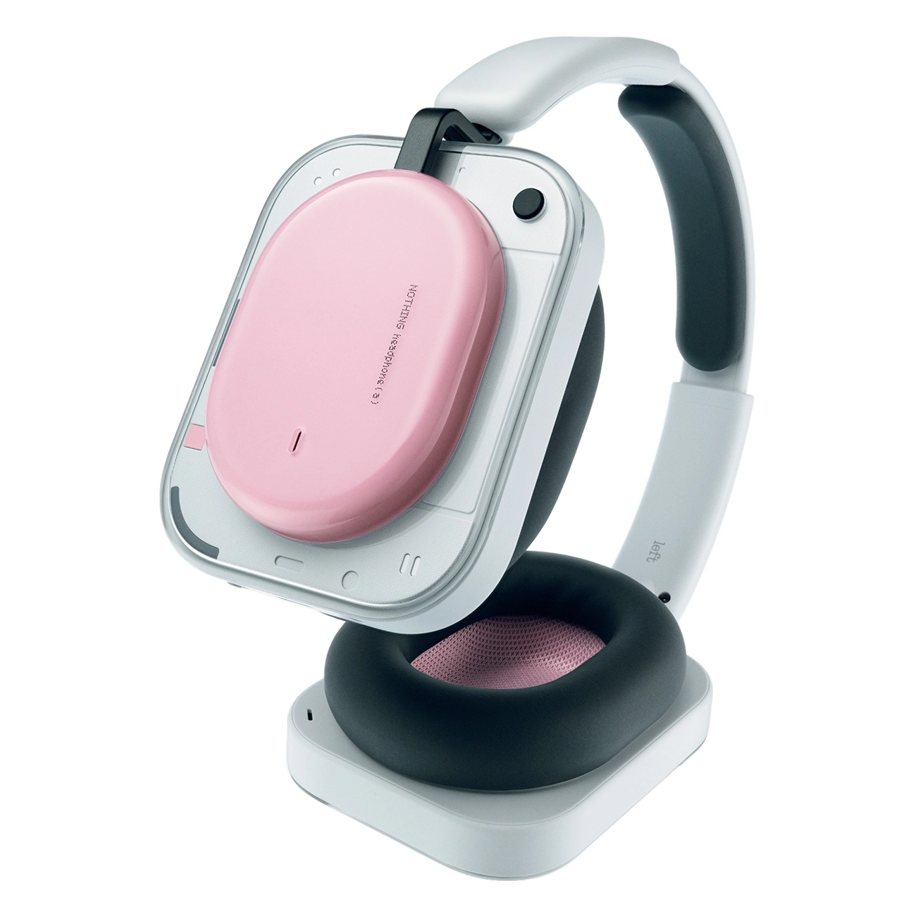 Nothing Headphone (a) pink | Over-Ear-Kopfhörer | Kraftvoller Hi-Res Sound mit LDAC | aktive Geräuschunterdrückung | bis zu 135 Std. Akkulaufzeit ohne ANC