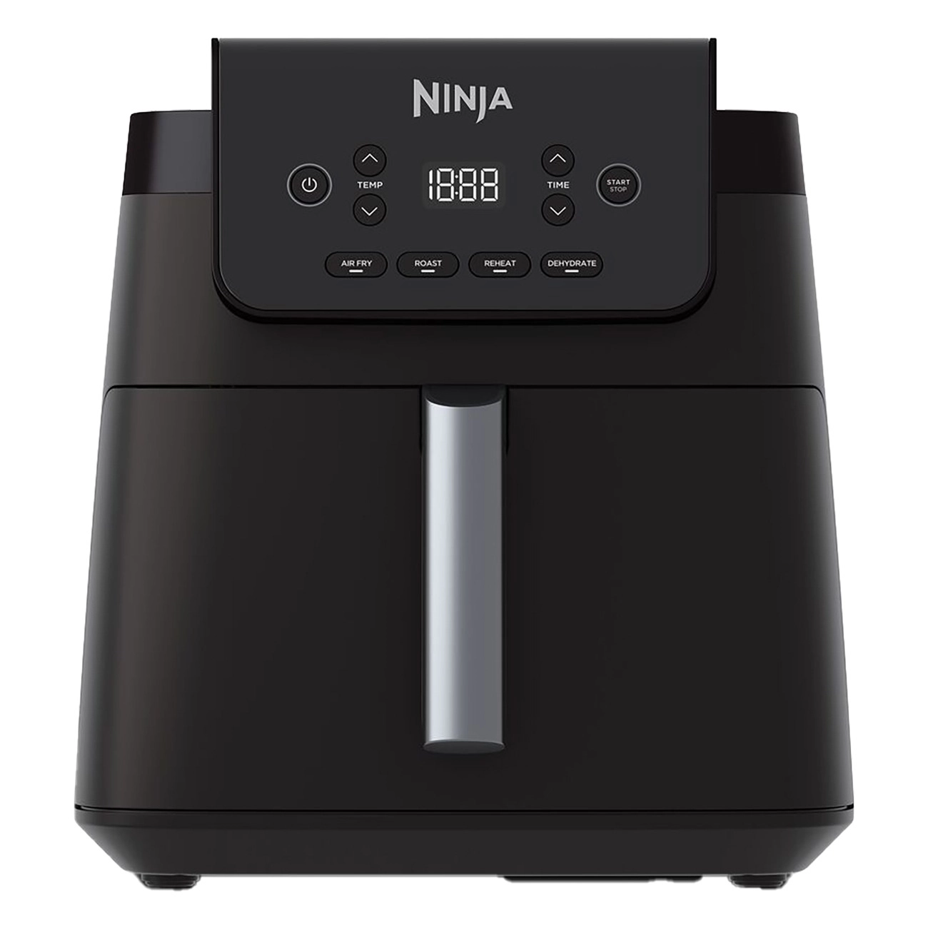 Ninja AF170EU schwarz | Heißluftfritteuse | 6.2 L Fassungsvermögen | Spülmaschinenfestes Zubehör | 2000 Watt | 4 Programme | PTFE Antihaftbeschichtung