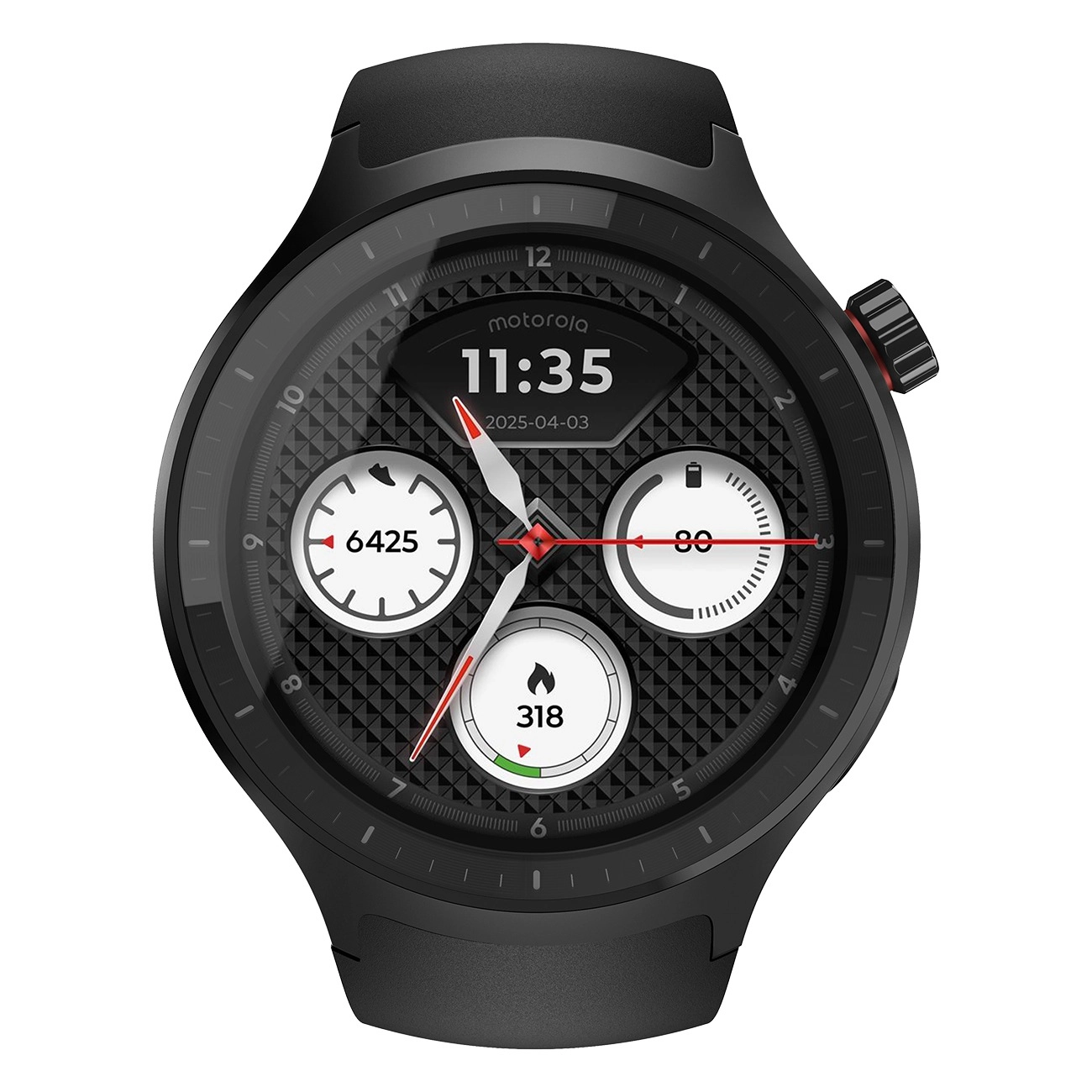 Motorola Moto Watch Basic schwarz | Smartwatch | Aktivitätstracking | 13 Tage Akkulaufzeit | integriertes Mikrofon und Lautsprecher | 1.43 Zoll OLED-Display