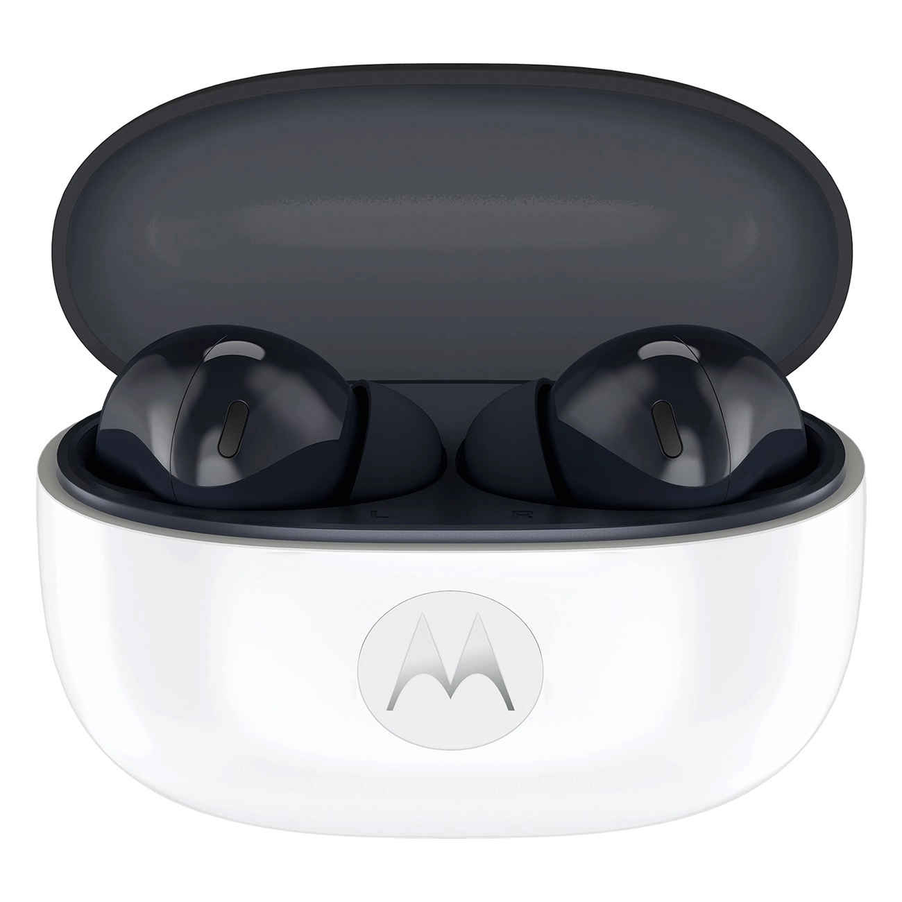 Motorola Moto Buds 2 schwarz | Earbuds | Hi-Res-Audio mit LHDC und Raumklang | aktive Geräuschunterdrückung | bis zu 48 h Akku mit Ladecase | moto ai | IPX4