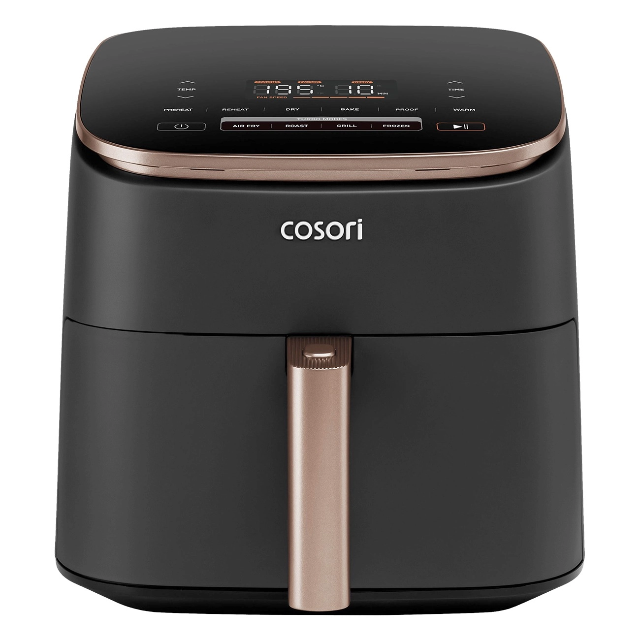 Cosori Turbo Blaze 6.0 CAF-DC602-KEUR Schwarz | Heißluftfritteuse | Keramikbeschichtung | 30°C bis 230°C | 6-Liter Zubereitungskorb | Variables 5-Stufen Gebläse