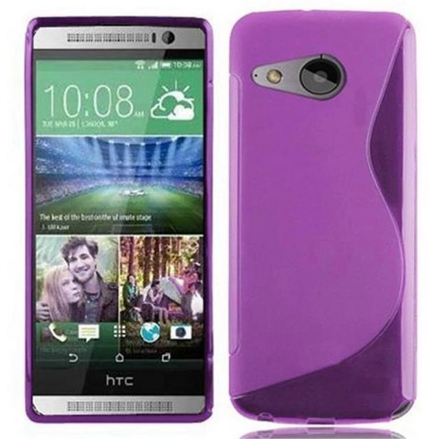 Cadorabo Hülle für HTC ONE M8 MINI (2.Gen.) in FLIEDER VIOLETT Handyhülle aus flexiblem TPU Silikon Silikonhülle Schutzhülle Ultra Slim Soft Back Cover Case Bumper