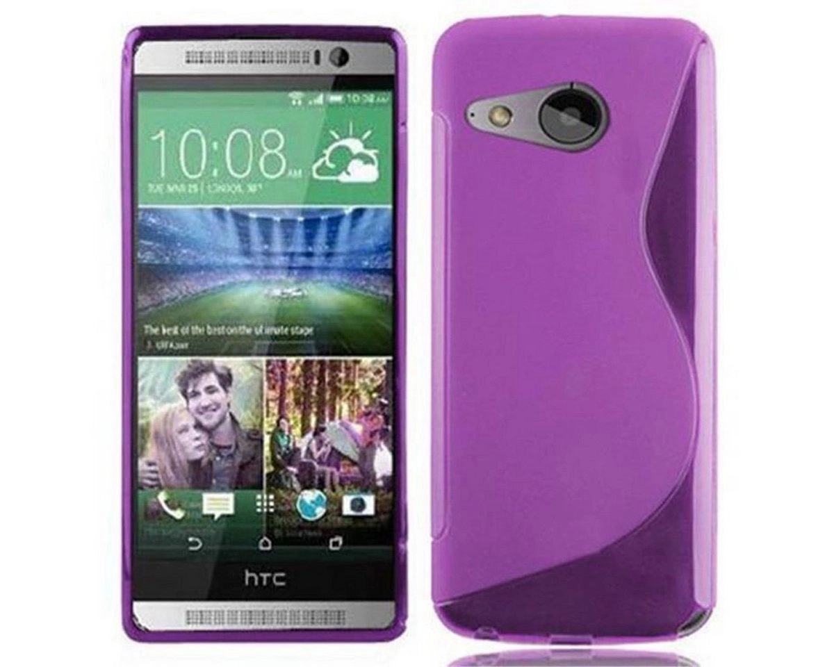 Cadorabo Hülle für HTC ONE M8 MINI (2.Gen.) in FLIEDER VIOLETT Handyhülle aus flexiblem TPU Silikon Silikonhülle Schutzhülle Ultra Slim Soft Back Cover Case Bumper