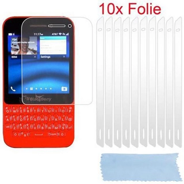 Cadorabo Displayschutzfolien für Blackberry Q5 - Schutzfolien in HIGH CLEAR ? 10 Stück hochtransparenter Schutzfolien gegen Staub, Schmutz und Kratzer