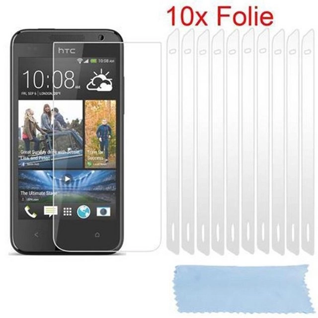 Cadorabo Displayschutzfolien für HTC DESIRE 300 - Schutzfolien in HIGH CLEAR ? 10 Stück hochtransparenter Schutzfolien gegen Staub, Schmutz und Kratzer